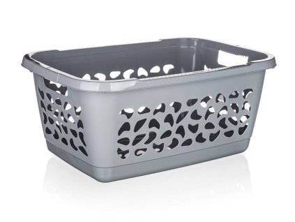 Koš na prádlo 52L šedý děrovaný