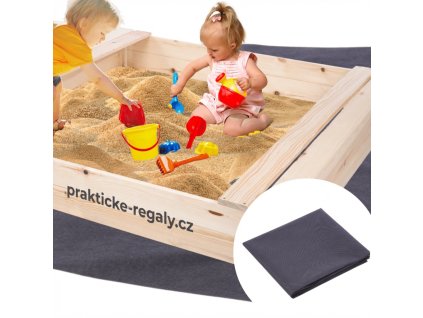 Pískoviště borovice s víkem 14x140cm05 textilie