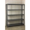 Plastový regál Jupiter s 5 policemi, šedý, 180x70x46 cm 01