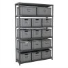 Plastový regál 6 polic šedý 5