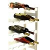 Regál na víno, na 20 lahví, Lazur bílý, 70 x 44 x 25 cm 02