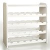 Regál na víno, na 24 lahví, odstín Lazur bílý, 62x63x25 cm 01