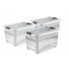 Zvýhodněná sada plastových boxů Crystal 52 l, 3 ks 01