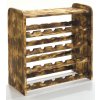 Regál na víno, na 24 lahví, odstín Rustikal, 62x63x25 cm 03