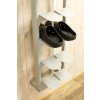 Kovový regál na boty Silver 8 párů bot, 164 x 30,5 x 5,5 cm (stojan 35 cm, konzole 14 cm) 05