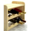 Regál na víno, na 8 lahví, odstín Natur, 38x42x27 cm 03