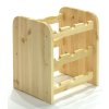 Stojan na víno, na 9 lahví, odstín Natur, 38x33x27 cm 03
