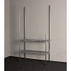 Regál Sirius chromovaný kovový, 4 police 11