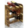 Regál na víno, na 9 lahví,odstín Rustikal, 38x33x27 cm 03
