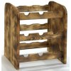 Regál na víno, na 9 lahví,odstín Rustikal, 38x33x27 cm 01