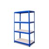 Kovový regál Saturn, 4 police, 275 kg, modrý 01