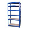 Kovový regál Saturn, 6 polic, 175 kg, modrý 01