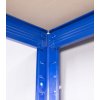 Kovový regál Saturn, 5 polic, 175 kg, modrý 03