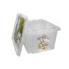 Plastový box Medvídek Pú, 24 l, průhledný s víkem , 42,5 x 35,5 x 22,5 cm 02