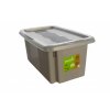 Plastový box Colours, 7 l, šedý s víkem 01