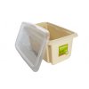 Plastový box Colours, 7 l, krémový s víkem 02