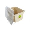 Plastový box Colours, 24 l, krémový s víkem 03