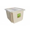 Plastový box Colours, 24 l, krémový s víkem 01