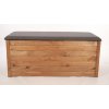 DŘEVĚNÁ ÚLOŽNÁ TRUHLA S POLSTROVÁNÍM, PALISANDR 270L, 51x115x52 cm 02
