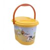 Kyblík na pleny ve světle oranžové barvě s motivem Funny Farm 01