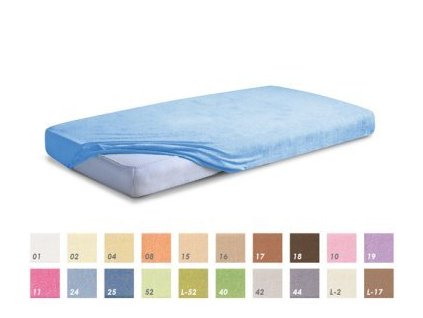 Tmavě modré Froté prostěradlo 180/200 cm