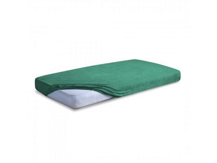 Zelené Froté prostěradlo 180/200 cm
