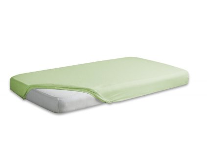 Světle zelené jersey prostěradlo 140/200 cm