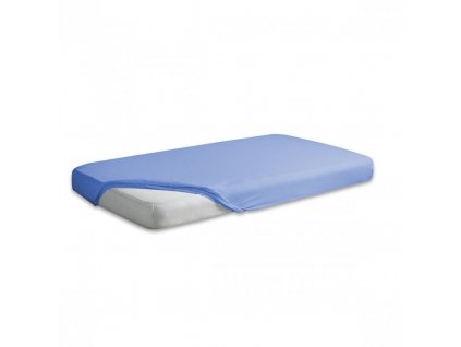 Modré jersey prostěradlo 180/200 cm