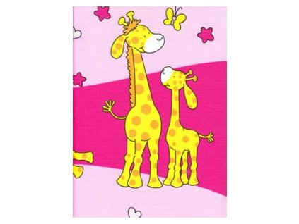Bavlněné dětské povlečení 1+1 Žirafa