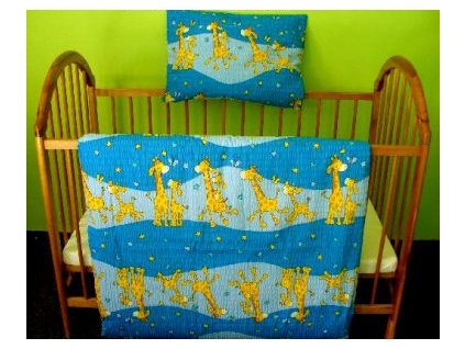 Bavlněné dětské povlečení 1+1 Žirafa