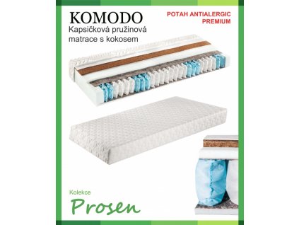 zdravotni matrace pruzinova komodo potah anti allergic premium original