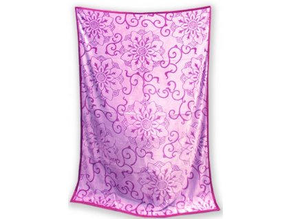 Deka mikro vzorovaná 200/220 cm - Gita fialová