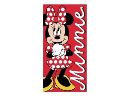 a59f44633847378975ca24bc1e100022 detska osuska disney minnie mouse cervena 70x140cm frote