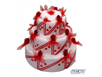 Ručníkový dort RŮŽIČKA 3 patra