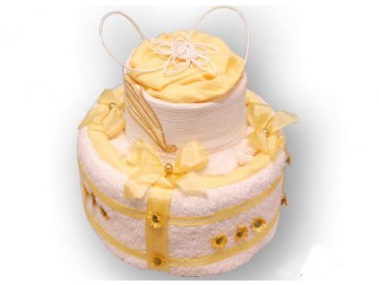 Dárkový dort z froté - Pozdrav jara