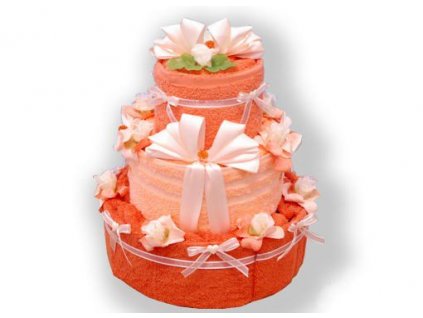 Dárkový dort z froté - Meruňkové pohlazení