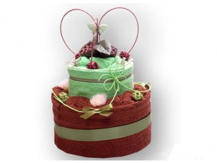 Dárkový dort z froté - Nádech přírody