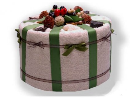 Dárkový dort z froté - Plody přírody