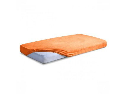 Oranžové Froté prostěradlo 90/200 cm