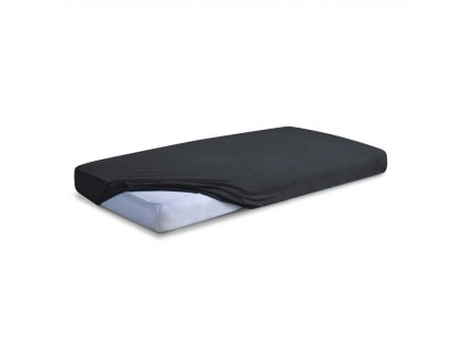 Černé Froté prostěradlo 140/200 cm