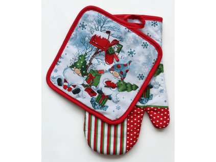 Rukavička kuchynská vianočná - set 20