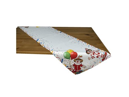 89 40x140 druck clowns in rot weiss gross