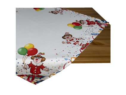 89 85x85 druck clowns in rot weiss gross