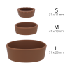 geckonutrition silicone bowl brown all sizes