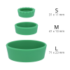 geckonutrition silicone bowl green all sizes
