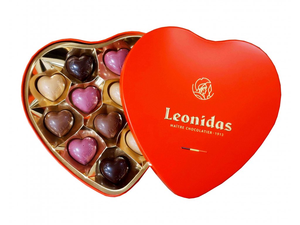 378 bonboniera srdce leonidas 12 belgicka cokolada cca 114g pralinky 12ks mix