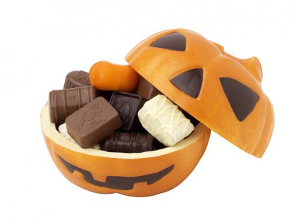 651 cokoladova dyne bila belgicka cokolada cca250g halloween