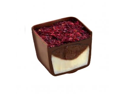 2838 kosicek brusinkovy mlecny belgicka cokolada pralinka cca 18g 20g