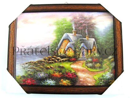 Obraz k zavěšení - Dům na břehu