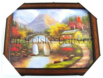 Obraz k zavěšení - Most přes řeku